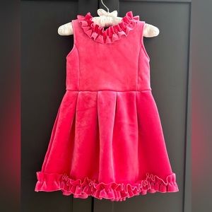 The perfect Barbie dress! This hot pink 4T dress has a velvety dream look & feel